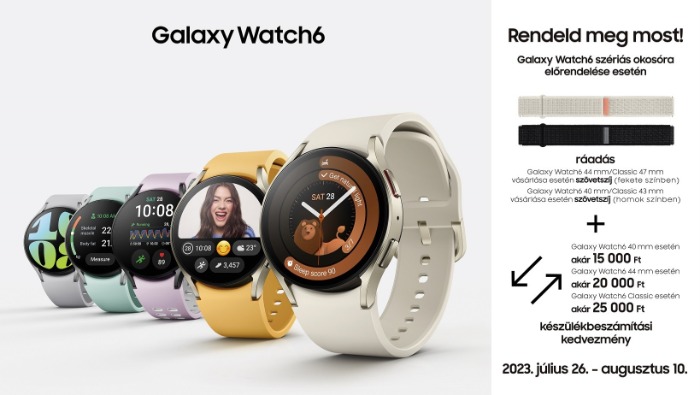 A Samsung bejelentette a Galaxy Watch6 érkezését
