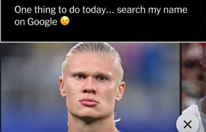 Tudod, mi történik, ha beírod a Google keresőbe Erling Haaland nevét?