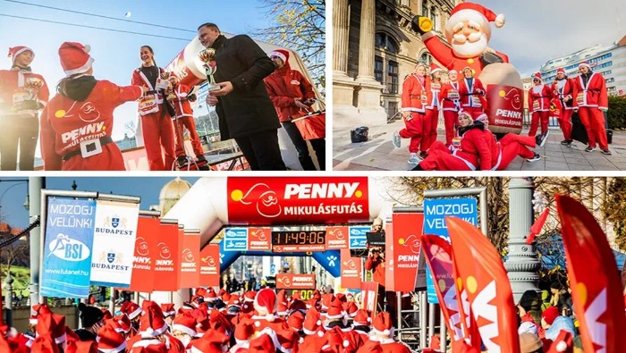 Mikulások lepték el Budapestet a 8. Penny Mikulásfutáson
