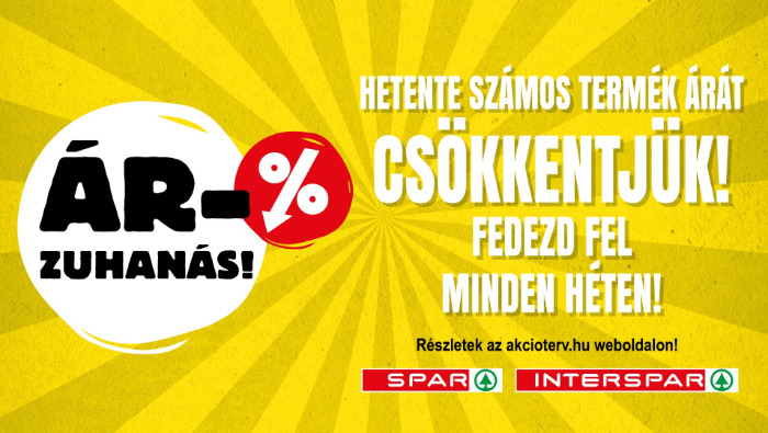Minden hétfőn Árzuhanás a SPAR-nál