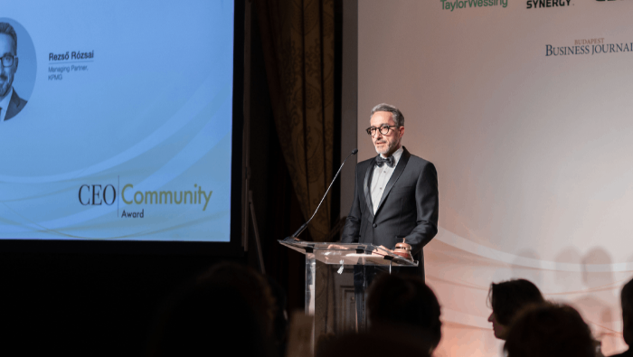 A KPMG vezérigazgatója nyerte az idei BBJ CEO Community Awardot