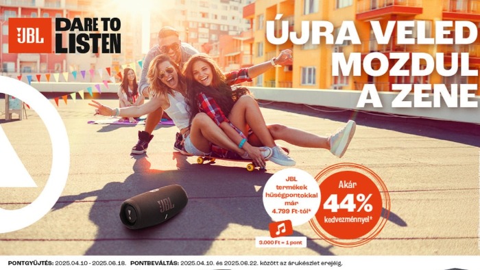 A SPAR új JBL hűségpromóciójával ismét veled mozdul a zene