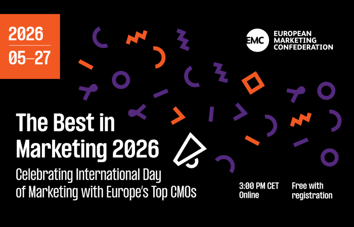 The Best in Marketing 2026 – Európa vezető CMO-ival ünnepeljük a Marketing Világnapját